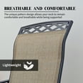 thumbnail image 7 of Patio Swivel Dining Chair with High Backrest - 360° Rotating & 15° Rocking, Textilene Fabric Outdoor Chair, Lightweight Waterproof And Breathable Pattern Design for Garden, Deck, Poolside (2, Brown), 7 of 7
