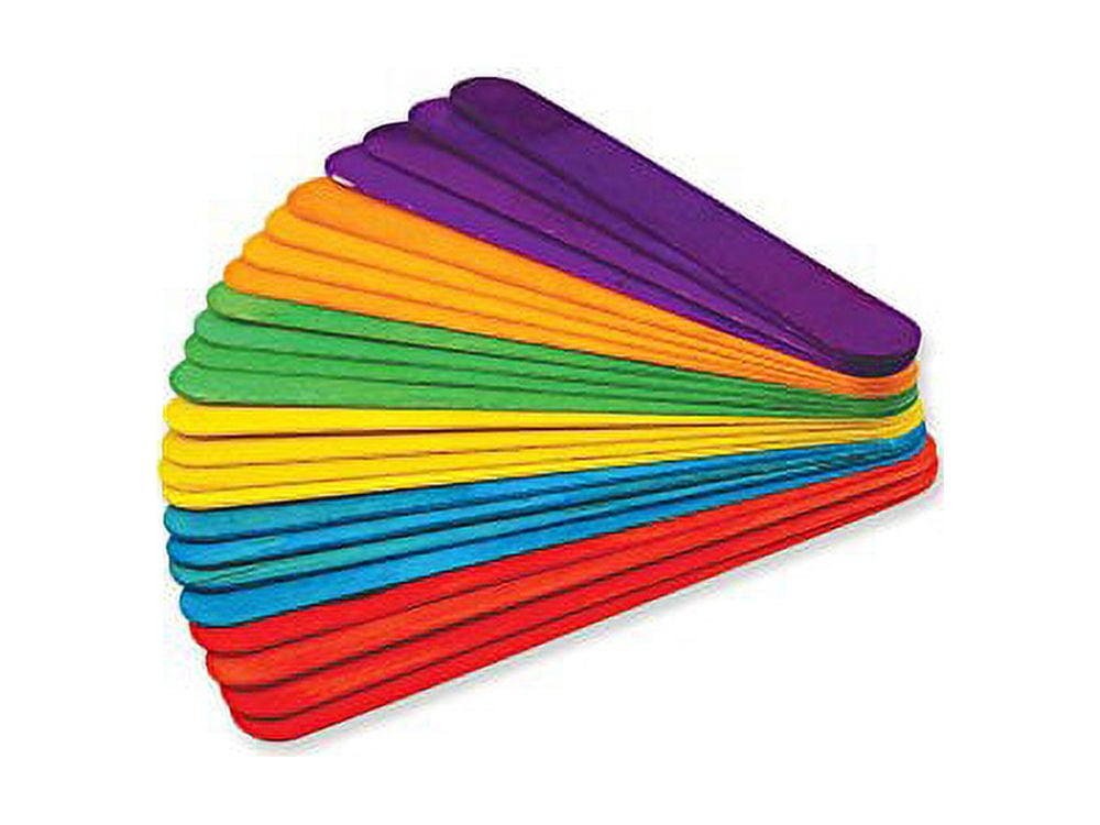 Krafty Kids Colored Craft Sticks - Jumbo, 3/4 W x 6 L, Assorted