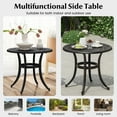 thumbnail image 6 of Gymax Cast Aluminum Patio Table 24''Outdoor Round Side Table Anti-Rust Coffee Bistro Table, 6 of 10