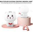 thumbnail image 2 of Creative Cute Cat Led Children Kids BABY Night Light Lamp Multicolor Silicone Soft Daycare Sensitive Tap Control Bedside Lamp, 2 of 5