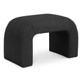thumbnail image 1 of Meridian Furniture Niagara Black Boucle Fabric Bench, 1 of 7
