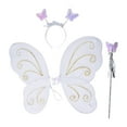 thumbnail image 4 of Disfraz de hada, disfraz de princesa, varita de mariposa, mariposa, , , diadema de Cosplay, vestido encantador, accesorios para fotos, Carnav Blanco Fernando Disfraz de ala de hada, 4 of 8