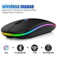 thumbnail image 2 of Universal Wireless Mice Rechargeable LED Dual Modes 2.4GHz and Bluetooth For MacBook Air Pro PC iPad iMac Tablets PC RGB (Black), 2 of 3