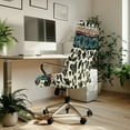 thumbnail image 3 of Xixirimido Cow Spot Aztec Tribal Print Office Chair Covers Computer Universal Stretchable Chair Covers Desk Chair Armrest Covers High Back Slipcovers for Rotating Chairs, Large, 3 of 6