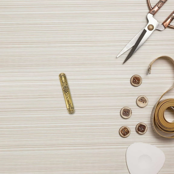 Raindrops Vintage Golden Zinc Alloy Needle Container with Rhinestones for Daily Use