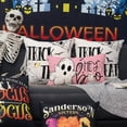 thumbnail image 3 of Halloween Pillow Covers 12x20 inch White Ghost Hey Boo Decor Pink Halloween Lumbar Pillow Covers Decorative for Halloween Home Decor for Sofa 026, 3 of 6