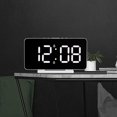 thumbnail image 1 of Herramientas de reloj digital perfecl Reloj despertador digital de plástico luminoso negro, 1 of 8