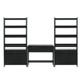 thumbnail image 2 of Holmes Writing Desk with 2 Wide Bookcases - Black, 2 of 4