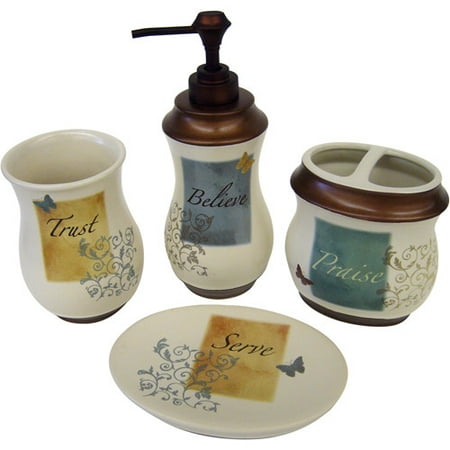 Butterfly Blessings 4pc Bath Accessory Set Walmart.com Butterfly Blessings 4pc Bath Accessory Set Walmart.com
