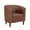 Brown Barrel Style, variant on Modern PU Leather Arm Accent Sofa Seat Club Chair Living Room Home Furniture Brown