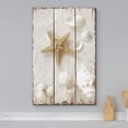 thumbnail image 2 of Aaheei Canvas Print Wall Art Brown Starfish & White Seashells on Nature Wilderness Digital Art Realism Chic Colorful Multicolor Ultra for Living Room, Bedroom, Office, 2 of 3