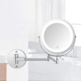 thumbnail image 3 of Makeup Mirror- Wall-Mounted Makeup Mirror Wall-Mounted LED Lighted Vanity Makeup Mirror 7 Ihes 10X Magnifying Vanity Mirror with Touch Screen Dimming (Color : Silver, Size : 7 ihes 10X), 3 of 7