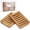 Brown, variant on BABONIE Soap Dish with Drain, Bamboo Soap Dish for Shower & Sink, Brown, 2 Pack
