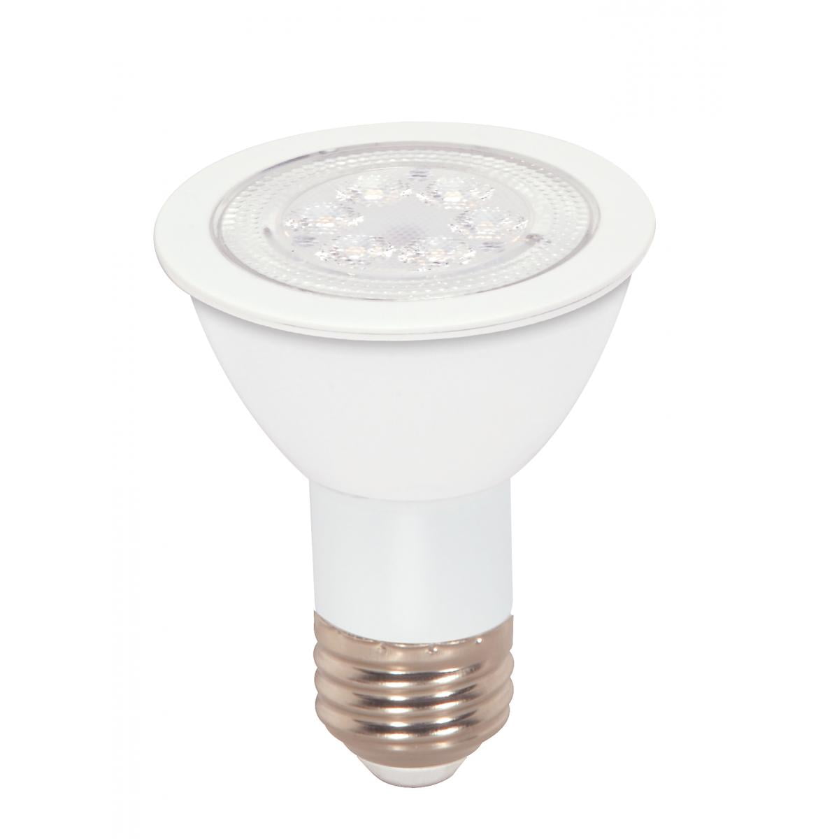 (Case of 6) Satco S9081 7 Watt (50 Watt) PAR20 LED Cool White Light Bulb, Dimmable