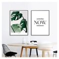 thumbnail image 2 of Wekity Póster impreso en lienzo con composición de hojas de plantas y arte de palabras, decoración de dibujo de arte de moda simple para el hogar, sala de estar, dormitorio, oficina (juego d, 2 of 5