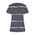 thumbnail image 4 of Raeneomay Split Hem Shirt and Oversized T Shirts Women's Short Sleeved Printed Neck Button Open Hem T-Shirt Top, 4 of 4