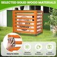 thumbnail image 4 of Air Conditioner Fence Panels, 3 Panels Outdoor Wood Privacy Screens (36", Brown), Equipment Enclosure with Metal Stakes for Backyard, Garden, Patio, Pool, Outside, 4 of 8