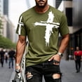 thumbnail image 3 of Christian Shirts for Men Summer Short Sleeve Crewneck Christian Cross Graphic Tee Shirt Casual Cool T-Shirts, 3 of 5