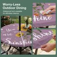 thumbnail image 5 of Round Outdoor Tablecloth with Umbrella Hole and Zipper, Violet Sunshine Sunflower Tablecloth with Elastic Waterproof, Pastoral Bees Farmhouse Floral Patio Table Covers for 45" - 54" Pool Tables, 5 of 9