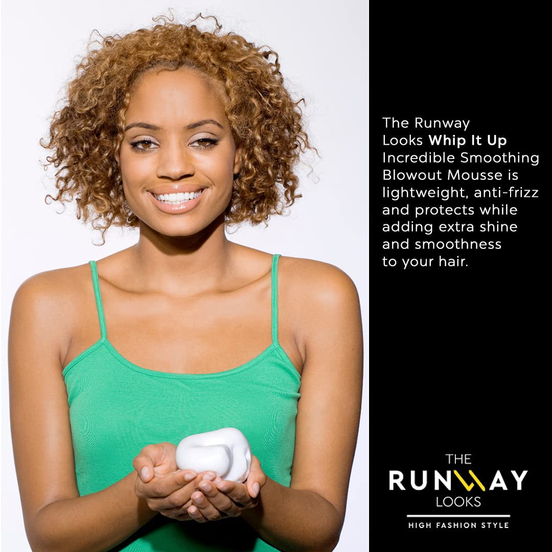 The Runway Looks Smoothing Blowout Mousse, Frizz-Free & Hydrating Hair (6oz)
