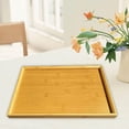 thumbnail image 3 of deevoka Bamboo Serving Platter Decorative Tray for Food Fruit Snacks Kitchen Counter 37cmx26cmx2.2cm, 3 of 6