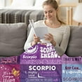 thumbnail image 3 of Scorpio Gifts for Women, Scorpio Throw Blanket,Scorpio Zodiac Gifts for Women, Scorpio Astrology Throw Blanket Birthday Scorpio Gifts for Women Men 60"X 50", 3 of 6