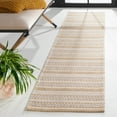 thumbnail image 2 of SAFAVIEH Martha Stewart Clover Striped Cotton Runner Rug, Taupe/Beige, 2' x 8', 2 of 11