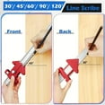 thumbnail image 4 of Cabinet Hardware Jig, Woodworking Scriber 12 inch Detachable Ruler Aluminium Alloy Body  for Door Handle Installation, 4 of 7