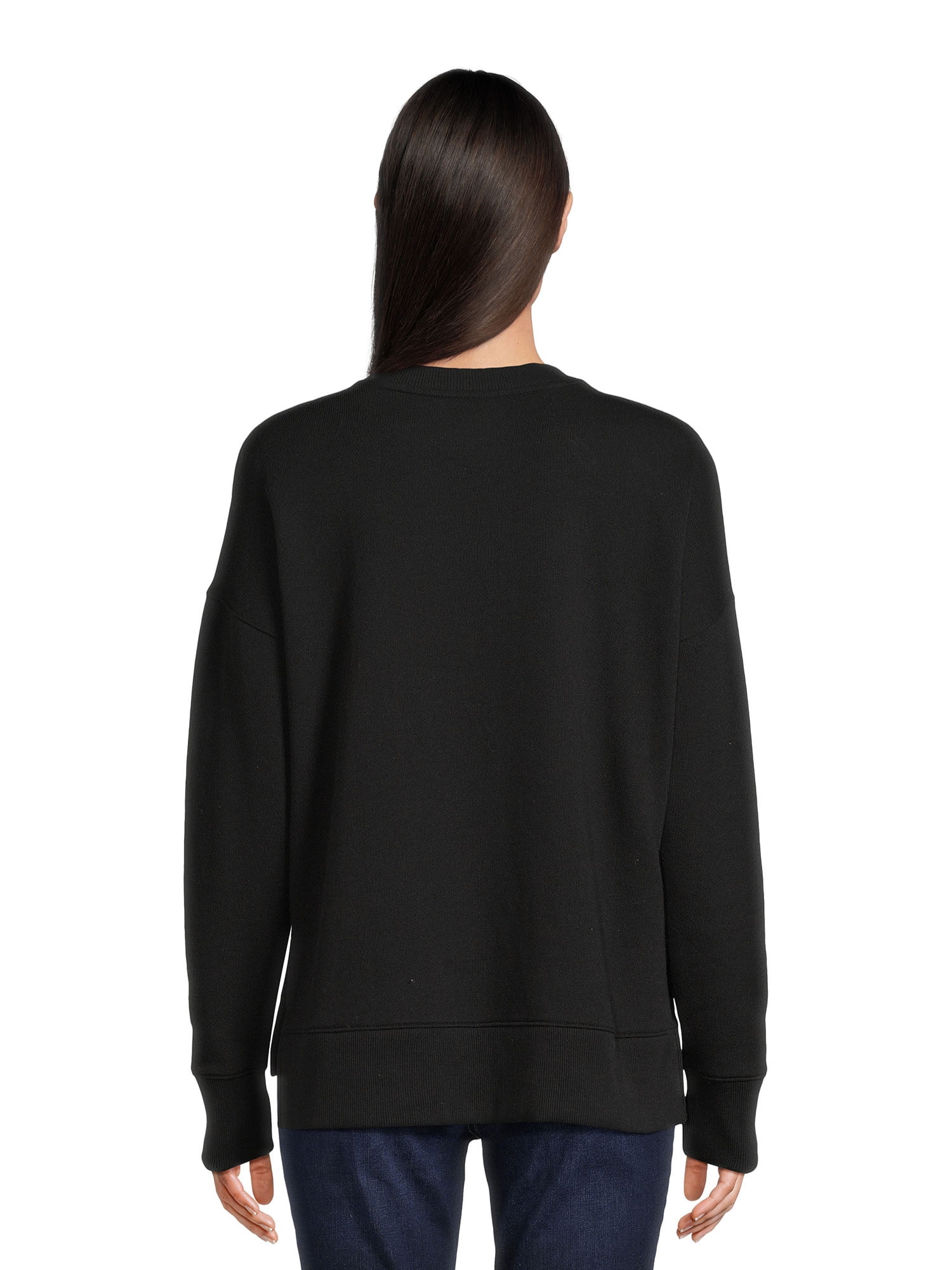 Time and Tru Women s High Low Pullover Sweatshirt Sizes S 3XL