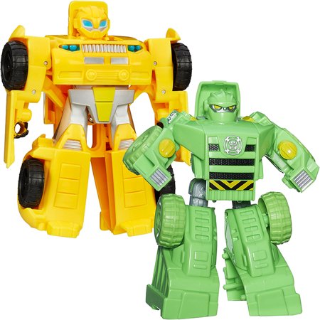 Playskool heroes transformers rescue bots bumblebee figure + Playskool heroes transformers rescue bots boulder the construction-Bot Figure