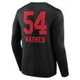 thumbnail image 3 of Men's Fred Warner Black San Francisco 49ers Wordmark Player Name & Number Long Sleeve T-Shirt, 3 of 3