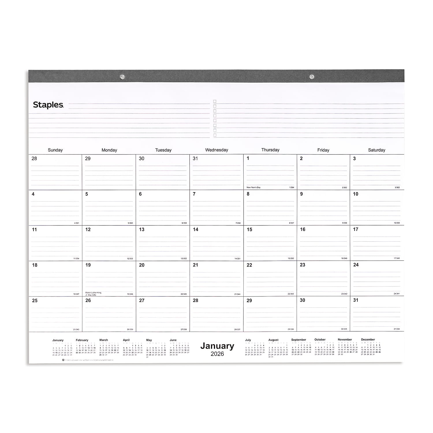 2021 AT-A-GLANCE Monthly Desk Calendar Pad - 21.75" X 17", Blue/Gray, Ink-Resistant Paper For Planning 5 thumbnail image