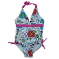 thumbnail image 2 of St Tropez Girls White Flower Heart Print Swimming Suit Swim Bathing Suit 1 PC 4, 2 of 2