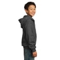 thumbnail image 3 of Port & Company Youth Core Fleece Full Zip Hooded Sweatshirt-L (Dark Heather Grey), 3 of 6