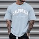 thumbnail image 3 of Camiseta de manga corta con mangas raglán para hombre - Estampado con letras, cuello redondo, poliéster - Ropa informal para el día a día, corte regular - Tallas S-XXXXXL, 3 of 3