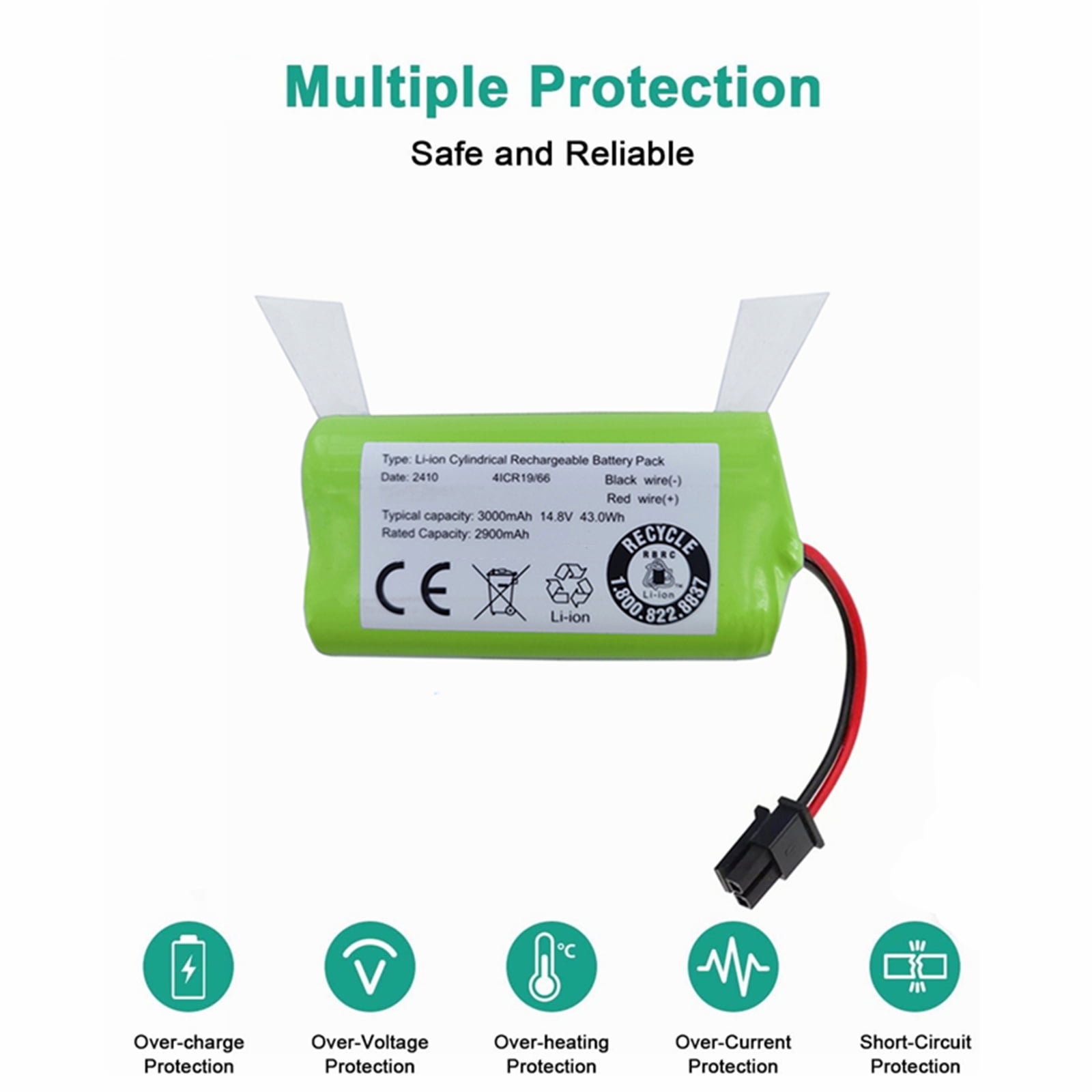 New Battery For Eufy RoboVac LR30 L35 LR20 Hybrid, Bagotte BG800 BG850,Kyvol Cybovac L20 E20 E30 E31 Robot Vacuum