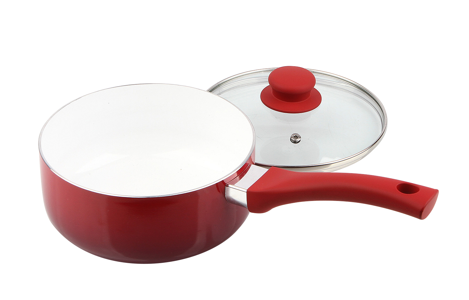 Mainstays Ceramic Nonstick 12 Piece Cookware Set, Red Ombre - image 5 of 8