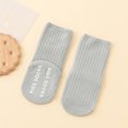 thumbnail image 4 of Tao Tao Baby Girls & Boys Ankle Socks Solid Color Socks Slip Resistant Socks Cotton Breathable Floor Socks Home Socks Gray S/ Years, 4 of 4