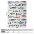thumbnail image 4 of Nawypu  Trendy Flannel Throw Blanket, Watercolor Few Freshwater Fish Cartilaginous Fish Marine Life Throw for Better Sleep, Warm Air Conditioning Blanket, 4 of 6