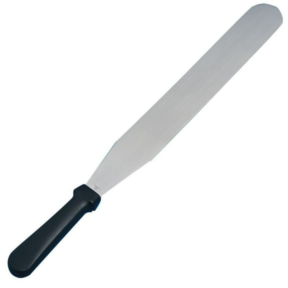 Ateco 1314 Straight S/S Ultra Spatula with Black Plastic Handle