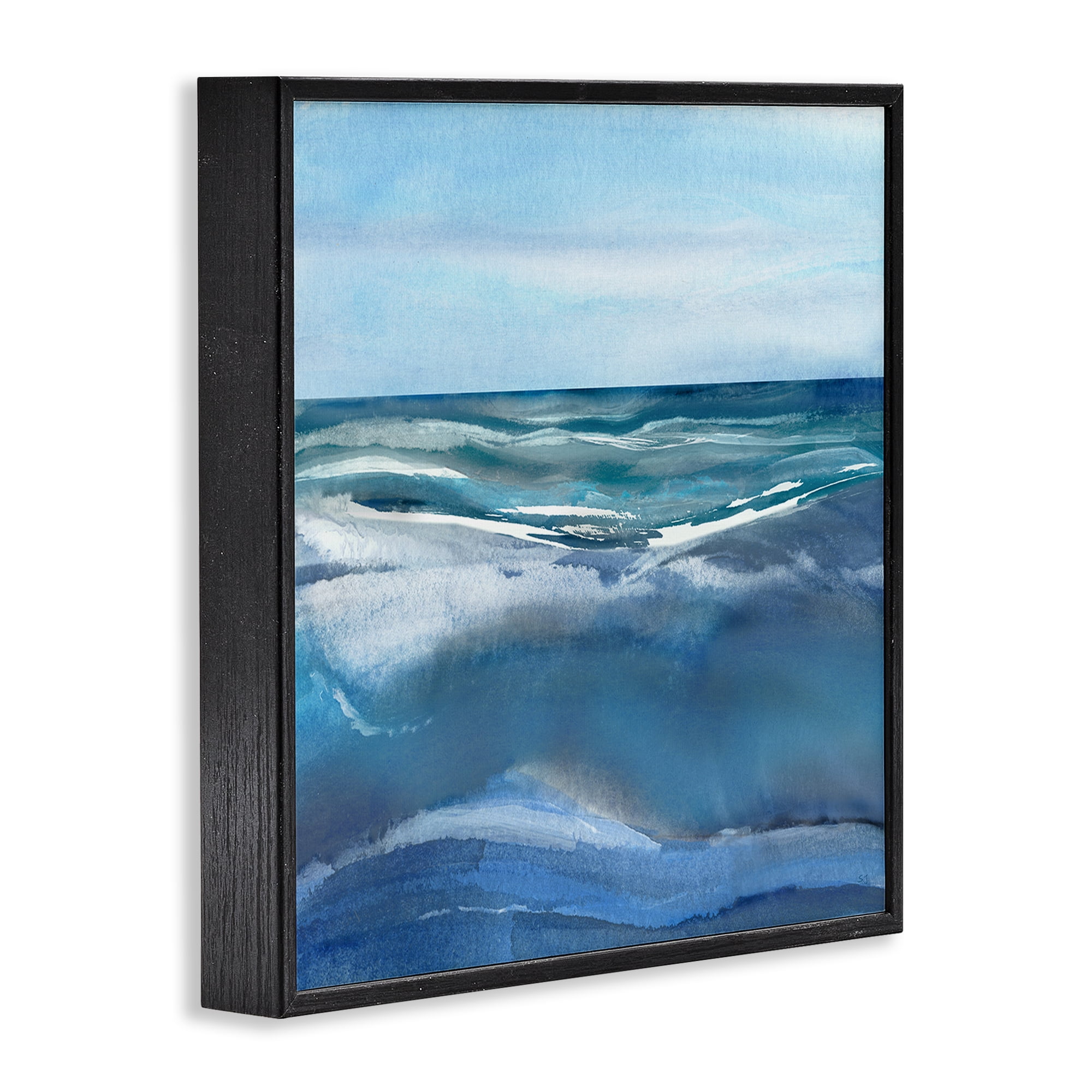 Stupell Industries Calm Seas under Soft Sky Black Framed Giclee Art, design by Susan Jill