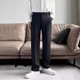 thumbnail image 5 of Pantalones de oficina de sastrería social fluidos y drapeados para hombre, pantalones holgados para hombre, ropa de trabajo recta, verano 2024, estilo vintage, 5 of 5