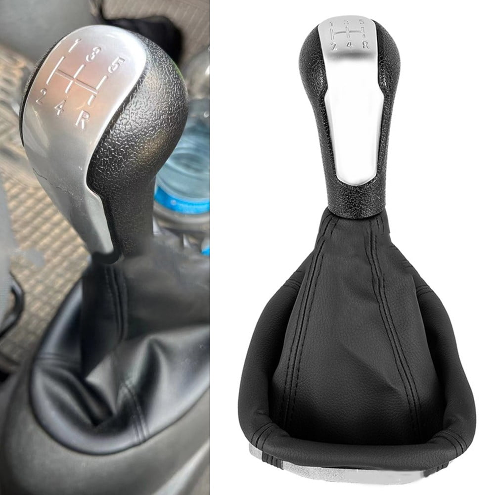 5-Speed Gear Shift Lever With Leg Guard Boot Cover For Chevrolet For Spark Black Fangkenuo