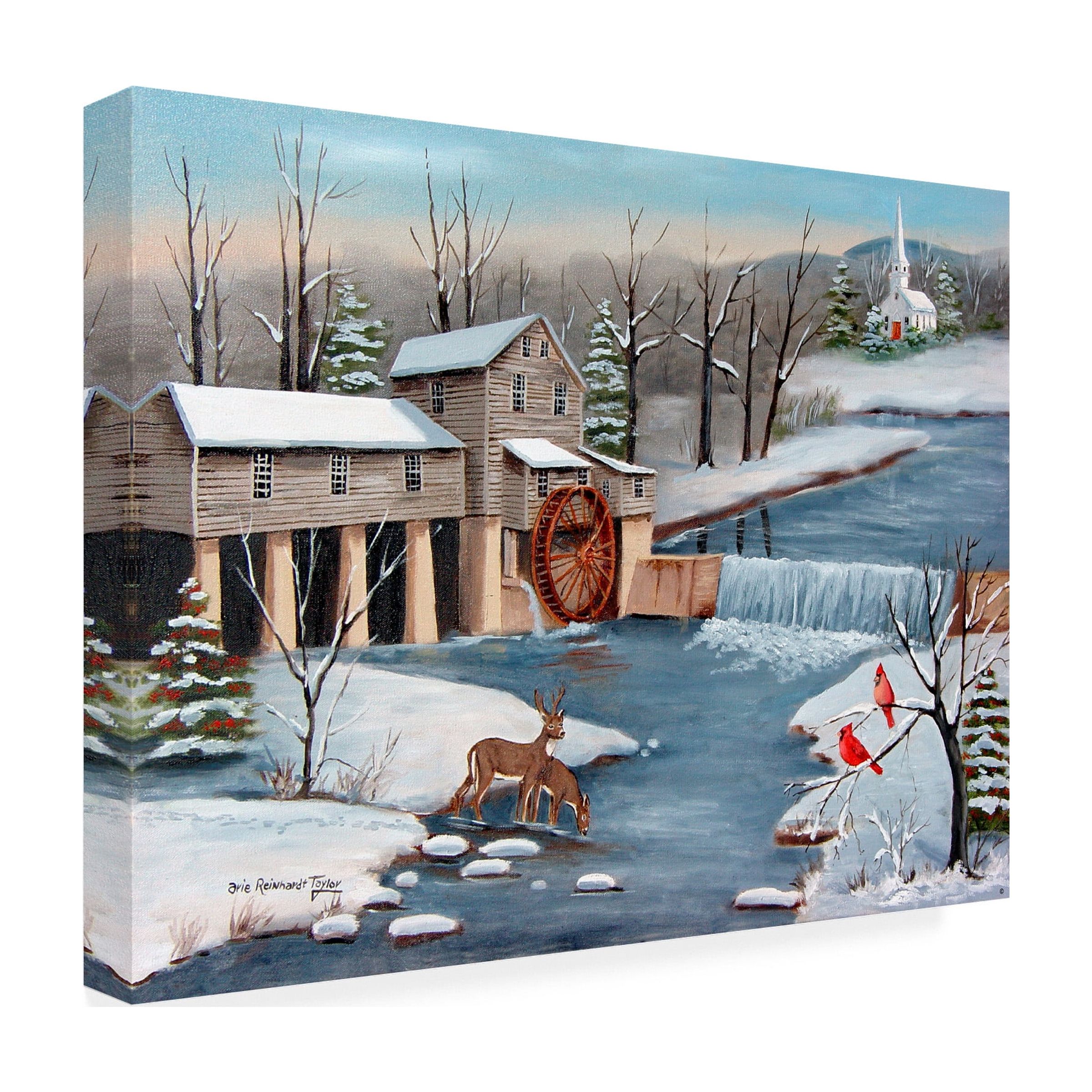 Trademark Fine Art 'Pigeon Forge In The Winter' Canvas Art by Arie Reinhardt Taylor