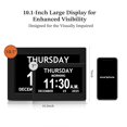 thumbnail image 3 of Reloj digital FLYRUIT 10.1" HD con alarma para demencia y control remoto, 3 of 8
