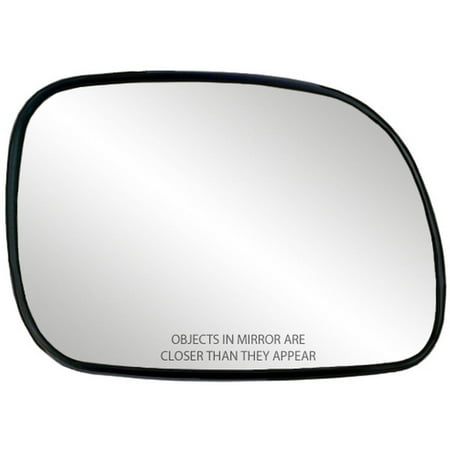 Chrysler Side Mirror 80013 - Fit System Passenger Side Non-heated Mirror Glass w/ backing plate, Chrysler Town & Country, Caravan, Voyager 96-07, Grand Caravan 01-07, 5 1/ 8
