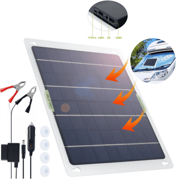 Portable Solar Panels, Kepeak 40W/18V Mini Solar Panel with USB Ports & DC Output