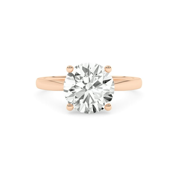 IGI Certified 2.00 Carat (ctw) Solitaire Engagement Rings For Women, Round Lab Grown Diamond Promise Ring For Her In 18k Solid Rose Gold | F-G, VS-SI Quality (2 ctw) Ring Size-9.5