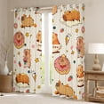 thumbnail image 2 of Homewish Cartoon Capybara Black Out Curtains For Children Teens,Strawberry Donuts Dessert Curtains Pack of 2 (42x63 Each),Cute Stars Print Bedroom Curtains,Breathable Home Decor, 2 of 6