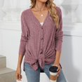 thumbnail image 6 of Light Weight Cardigan for Women Open Front Coat Long Sleeve Fashion Soft Knit Fall Spring Cardigans Stretchy Lightweight Sweater Wine 2XL, 6 of 8